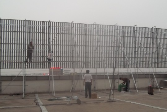 LED炫彩屏施工现场