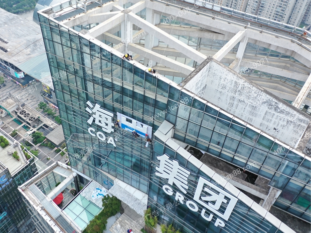 海岸城西座楼体发光字制作及安装